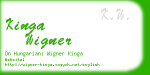 kinga wigner business card